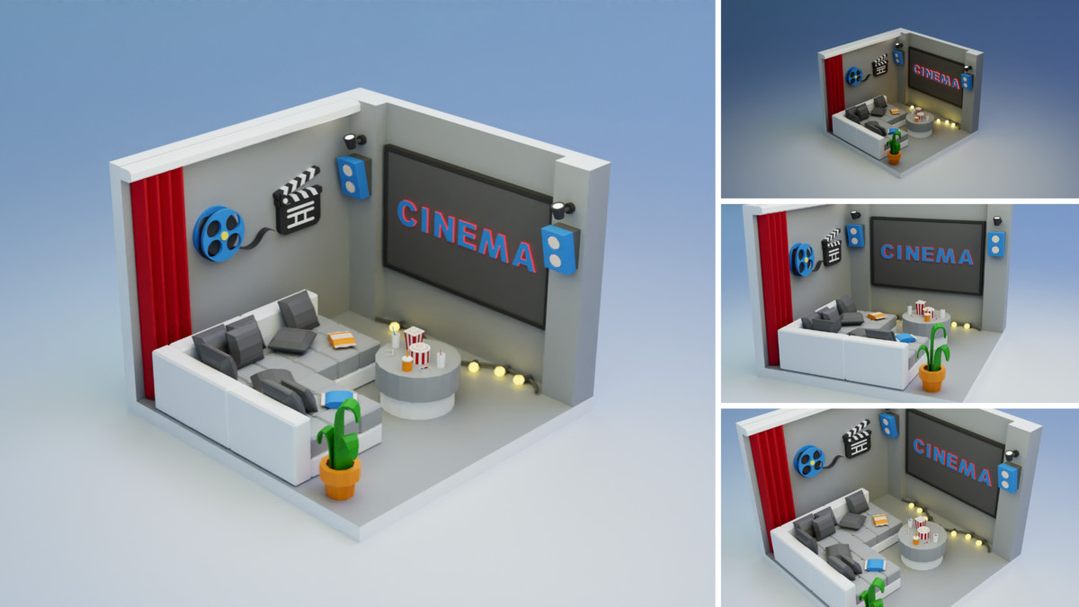 Low Poly Rooms Interiors 3 - Stylized Asset Pack