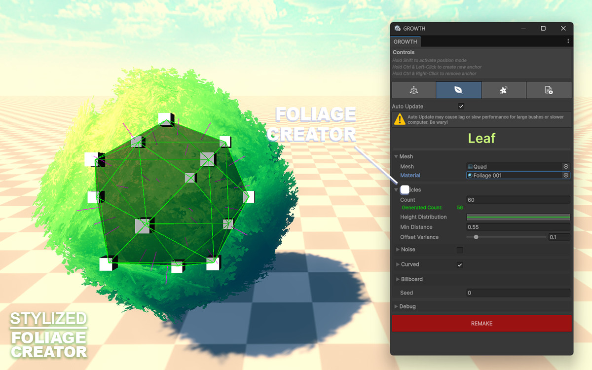 Stylized Foliage Bush & Clouds Creator