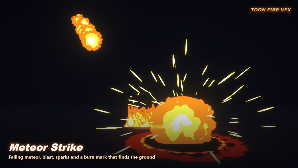 Toon Fire VFX Pack — 100 Stylized Fire Effects