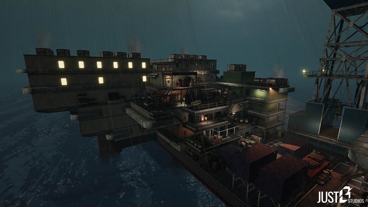 Modular Oil Rig Liope Environment (Ocean,Platform)
