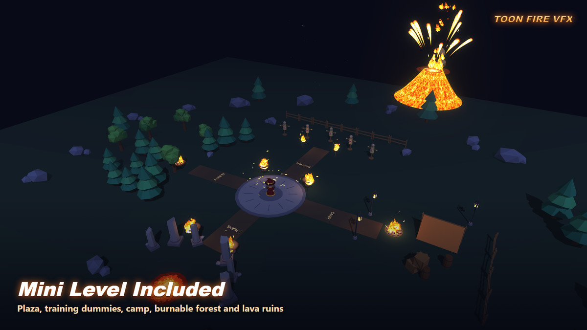 Toon Fire VFX Pack — 100 Stylized Fire Effects