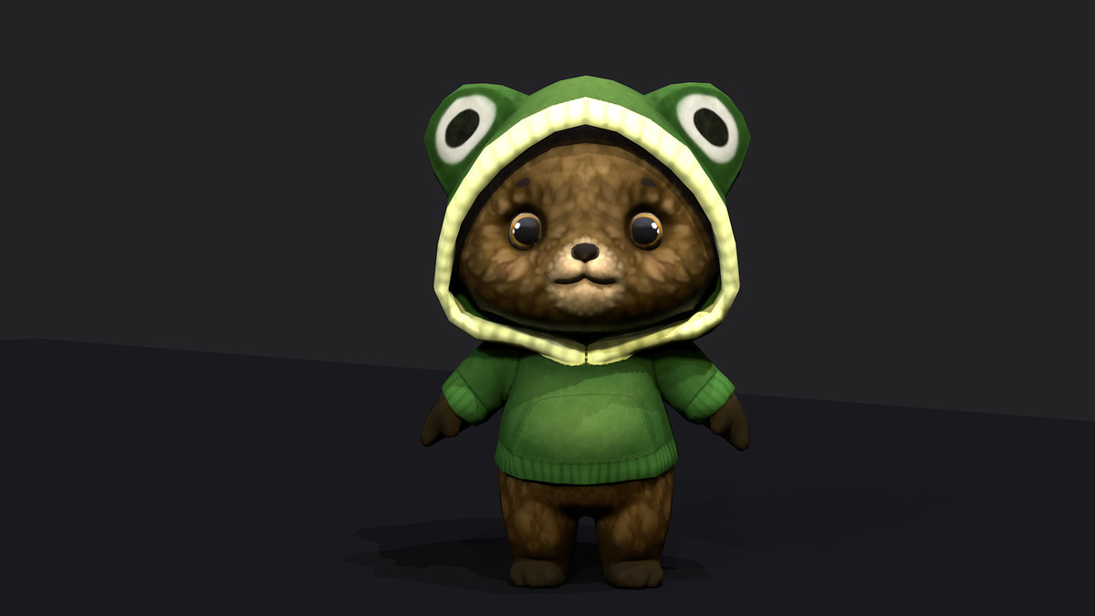 Bear in hoodie