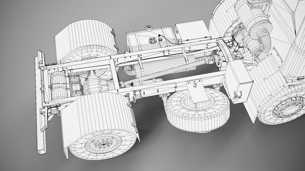 Rigged Construction Truck Vehicle
