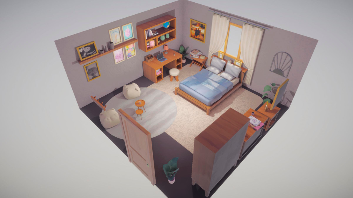 LowPoly Bedroom Stylized - PBR Interior Kit (URP/Built-In/HDRP)