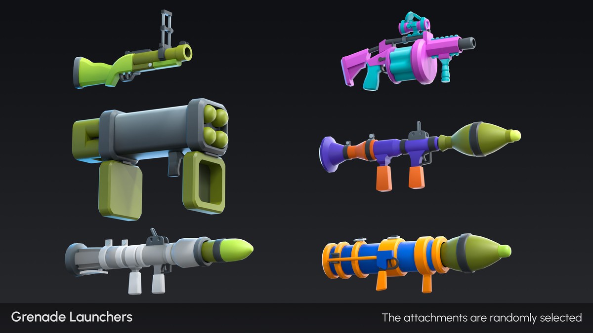 Cartoon Weapons - Low Poly 3D Models Pack