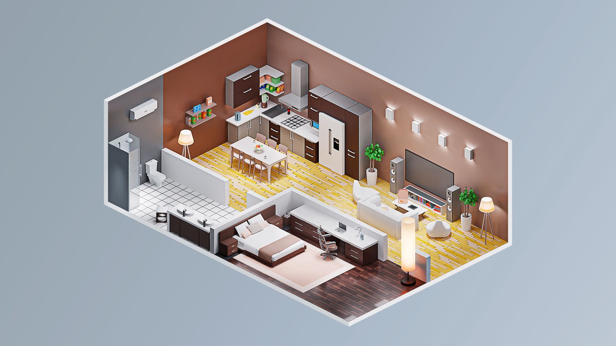 Interior 7 - Low Poly 3D Models Pack
