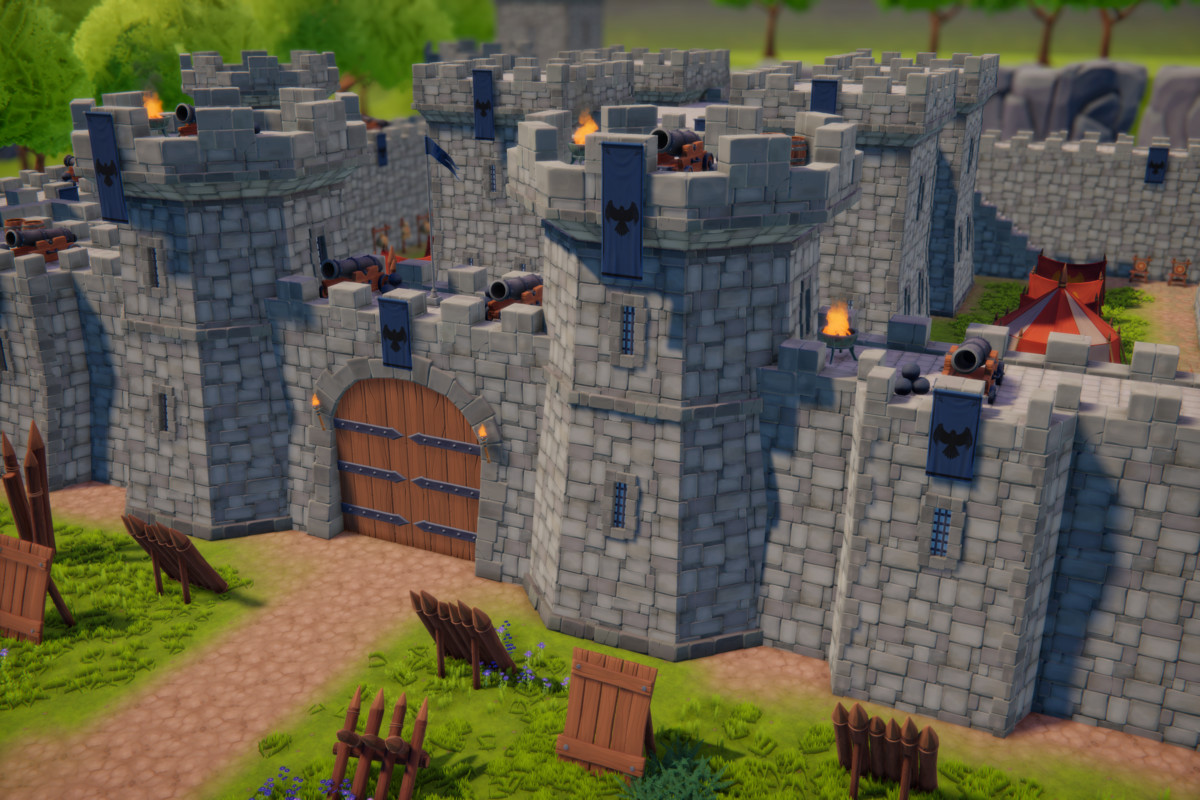 Stylized Medieval Modular Fort and Castle