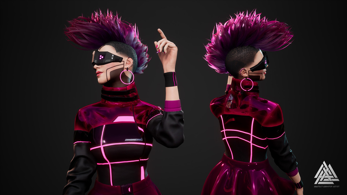 Cyberpunk fashion series - Girl03