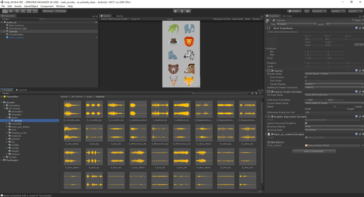 AR Animals - Complete Game Template