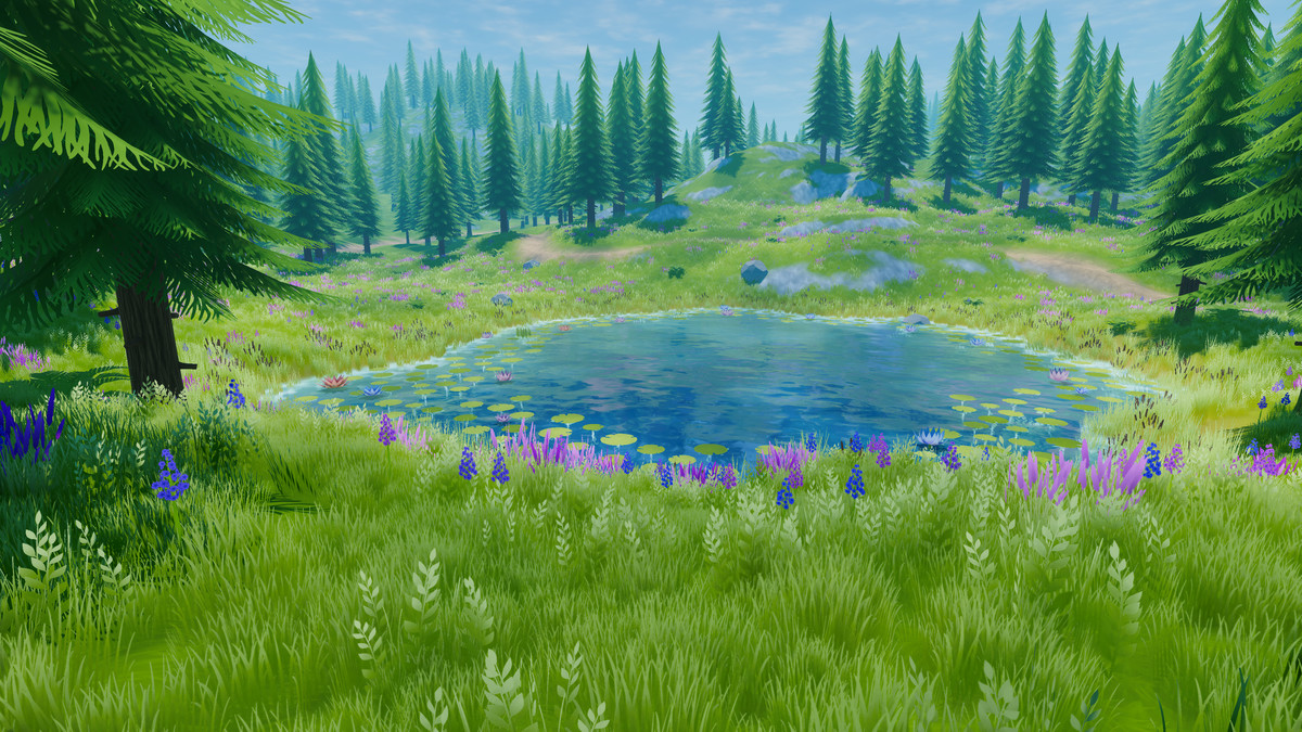 Stylized Poly Nature - 3D Environment + Day Night Cycle & Dynamic Cloud Shadows