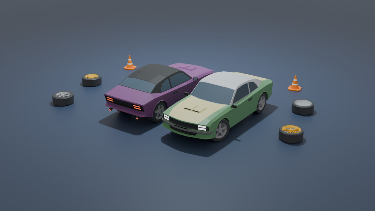 Mobile Optimize-Low Poly Cars