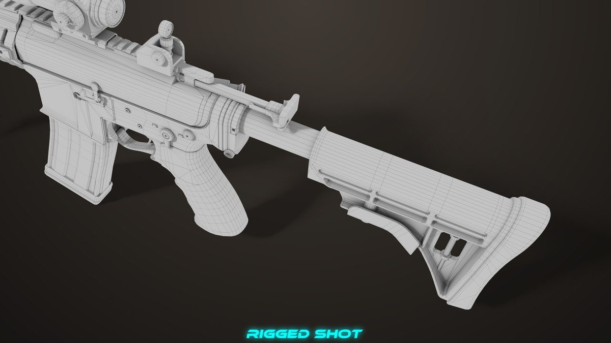 Machine Gun 17 Sandal URP HDRP Textures