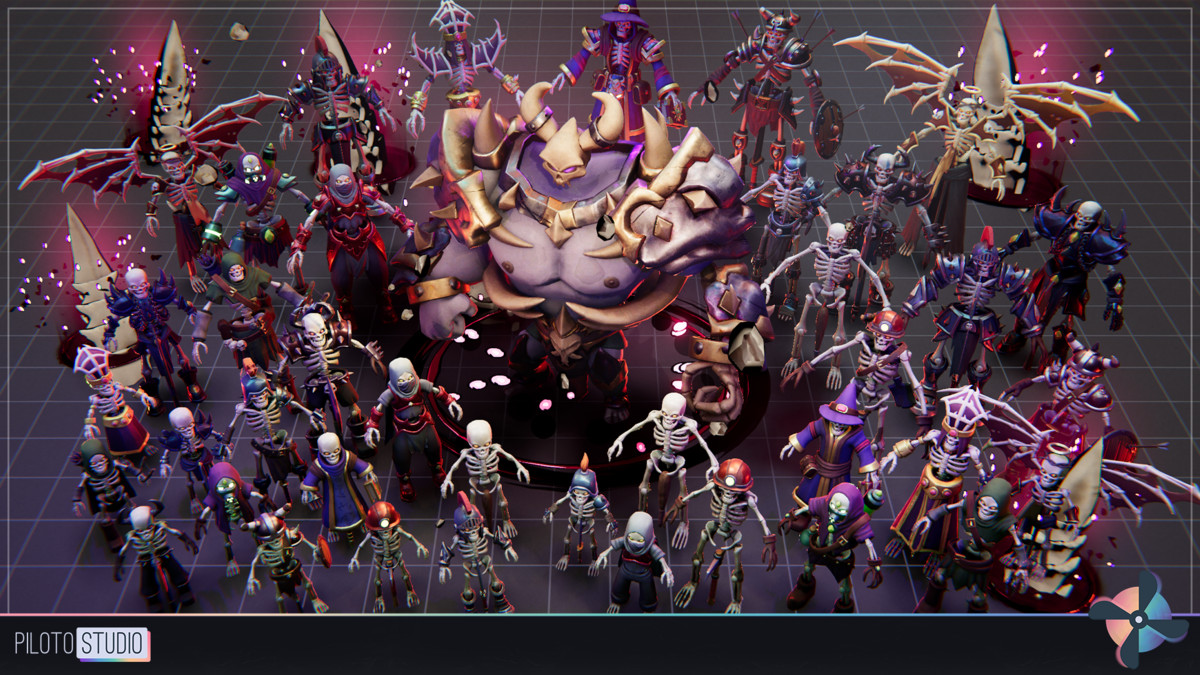 Skeletons Ultimate MegaPack- 13 Families + Boss - 37 Characters + Animations