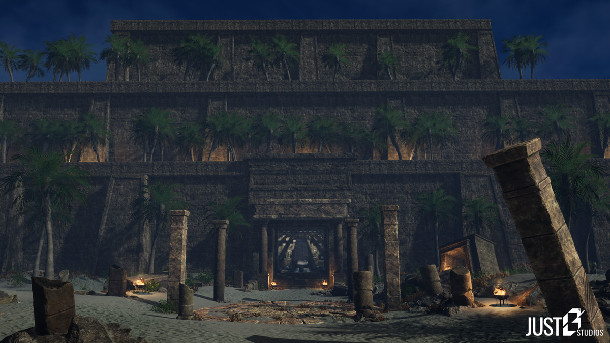 Modular Babylon Temple Environment (Temple,Desert,Ruins)