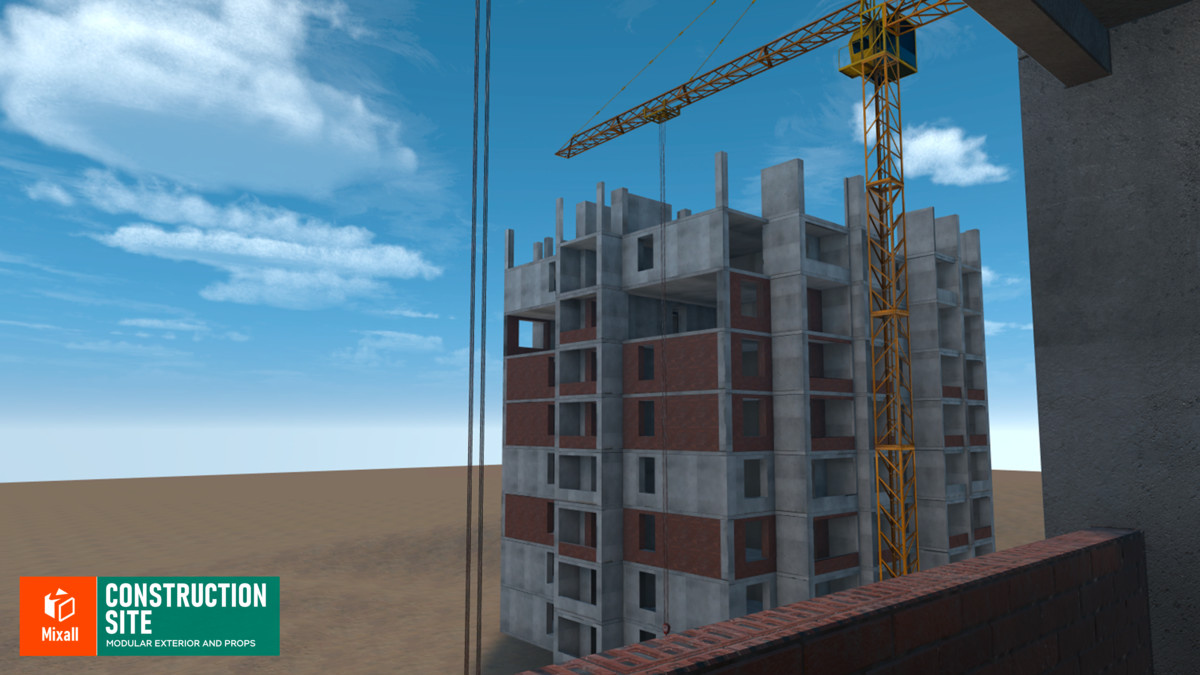 Construction sites, equipment and builders