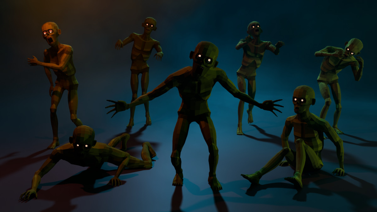 Zombie Low-Poly stylized