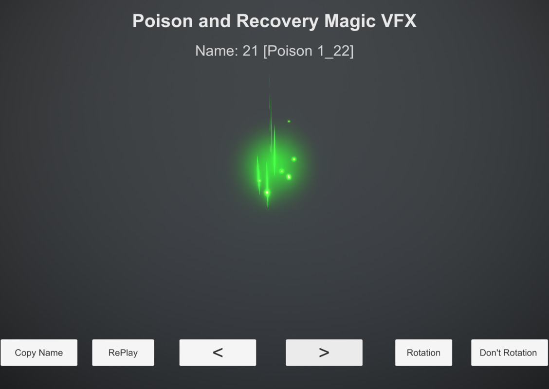 Poison and Recovery Magic VFX