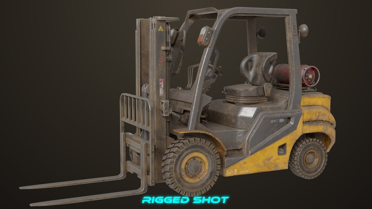 Dusty Forklift Trucks URP HDRP Textures