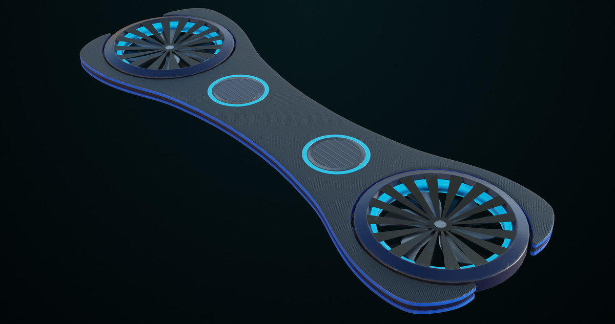 Sci Fi Hoverboard 3 URP HDRP Textures