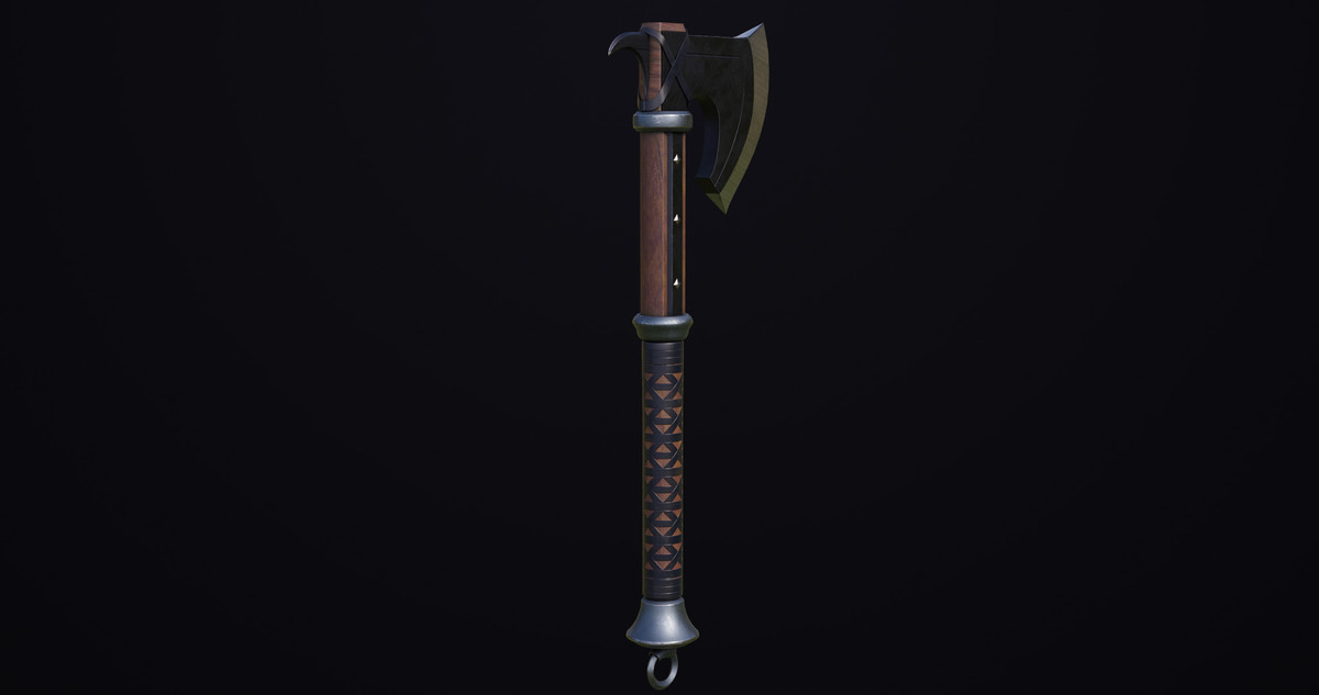 Battle Axe 14 Blue URP HDRP Textures