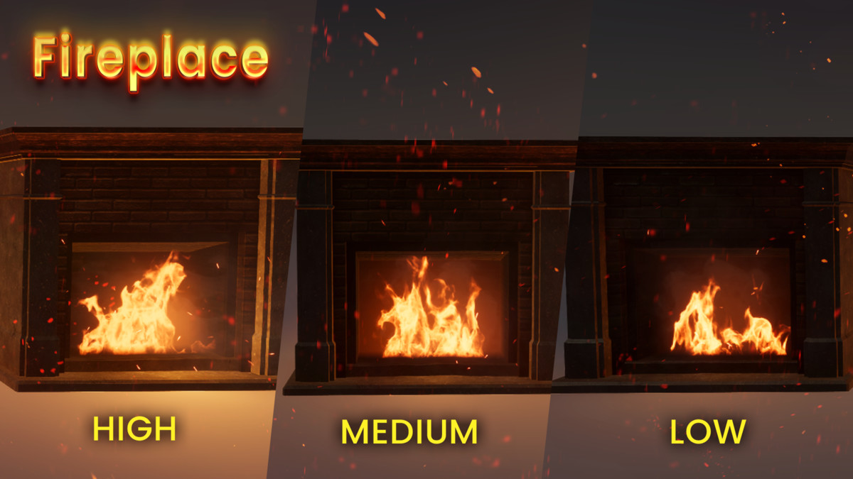 Realistic Fire VFX (VFX Graph Fire, Flame VFX, Fireplace VFX, Torch VFX, Fire)