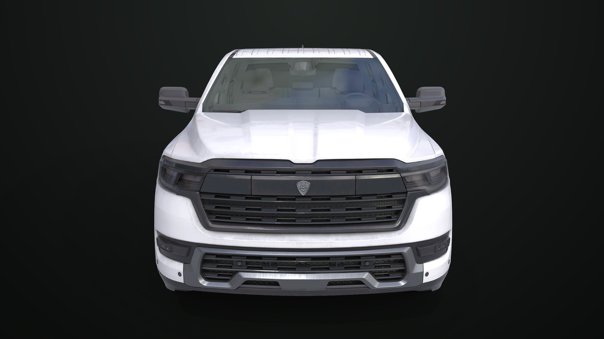 Pickup Truck 03 Grey and White URP HDRP Textures