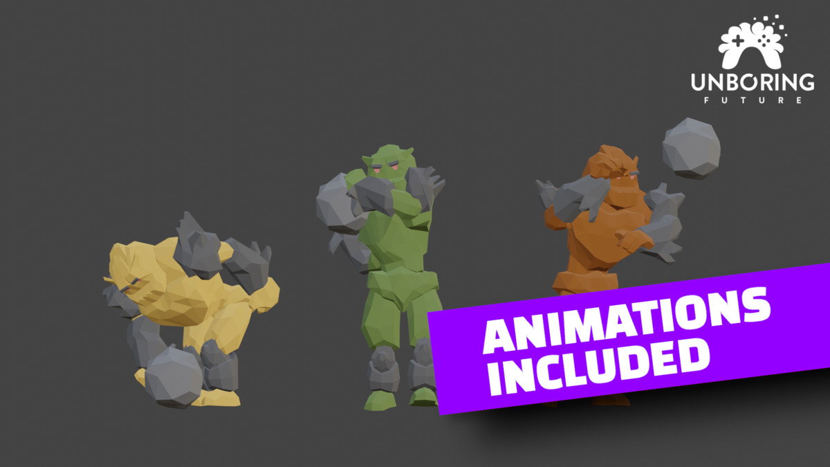 LOW POLY GOLEMS - Animated