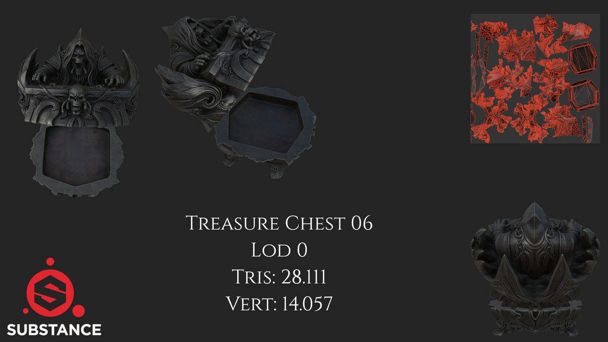 6 Treasure Chests - Dark Fantasy (Odd Set)