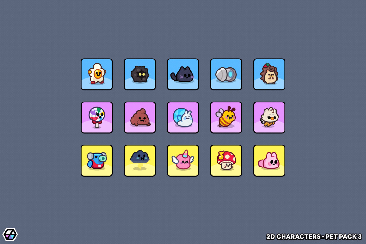 2D Characters - Pet Pack 3