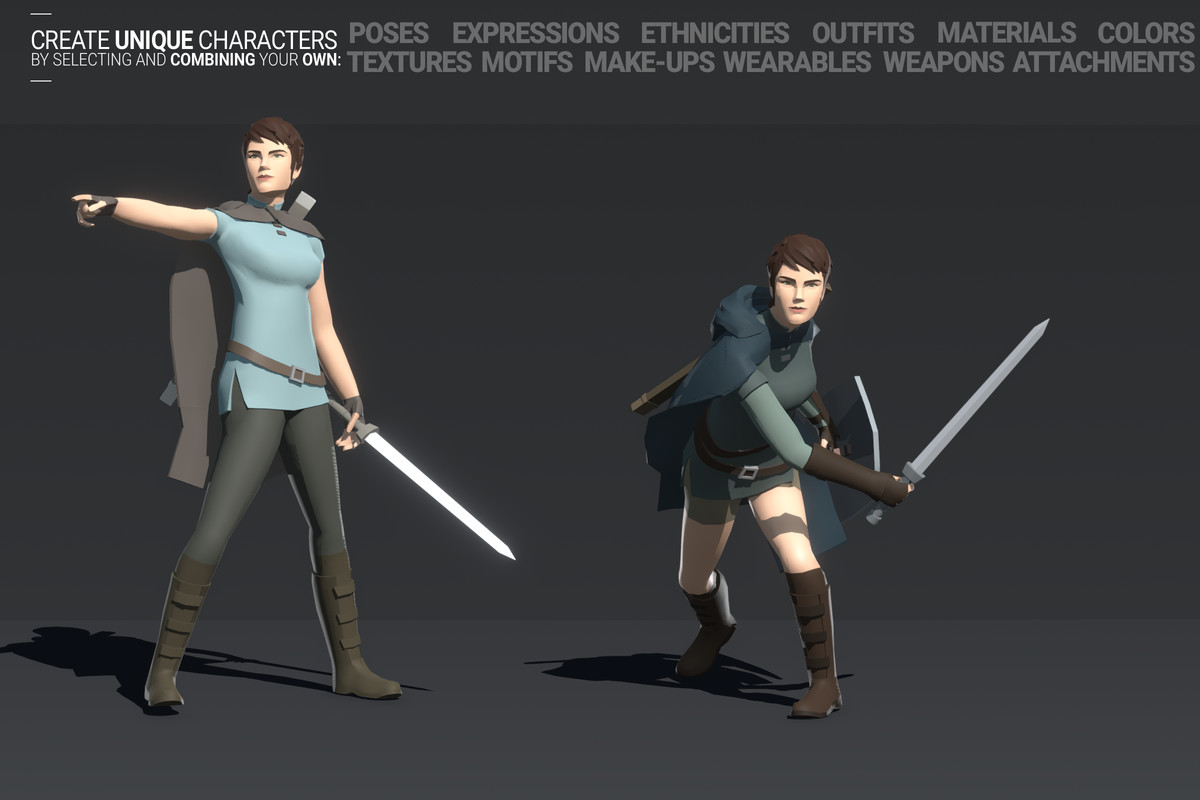 Polyquest Heroes: Warrior I Huntress