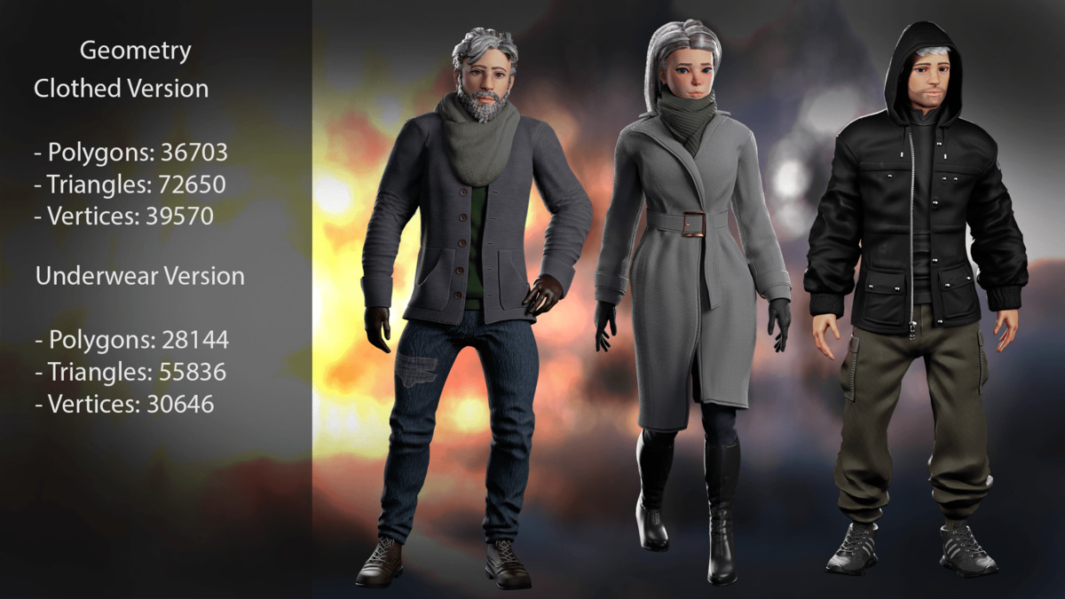Urban Winter Characters Pack – Modular Characters Collection