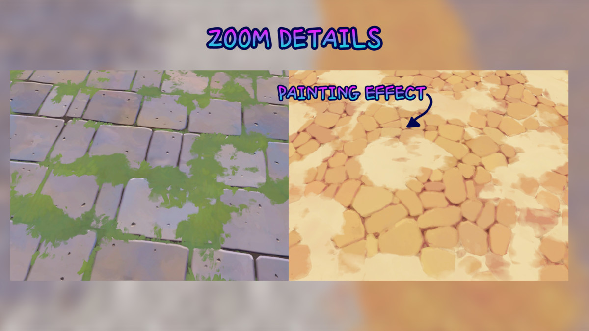 Handpainted Pavement Textures Pro | Terrain Tool | URP HDRP
