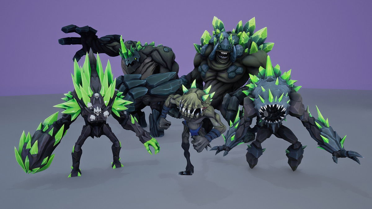 Stylized Cave Crystal Creatures Pack