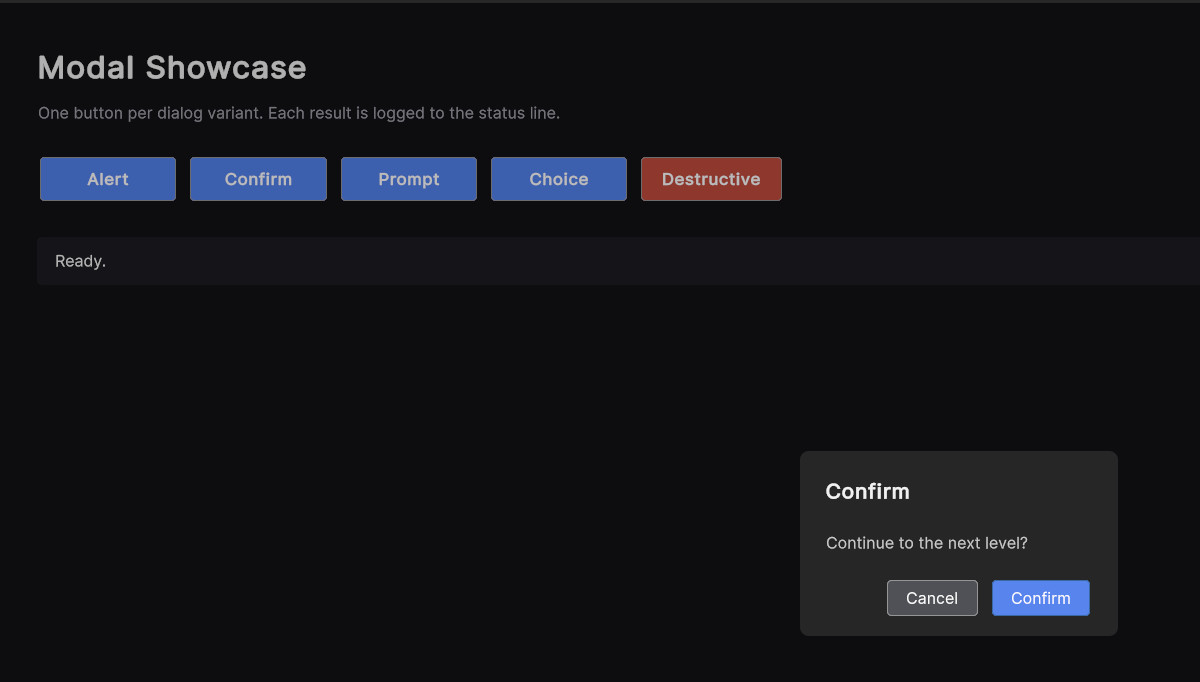 UI Toolkit: Modal & Notification