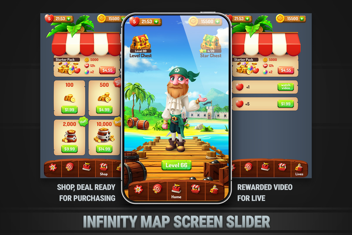 MK Bubble Shooter Kit • Pirate Pop Game Template