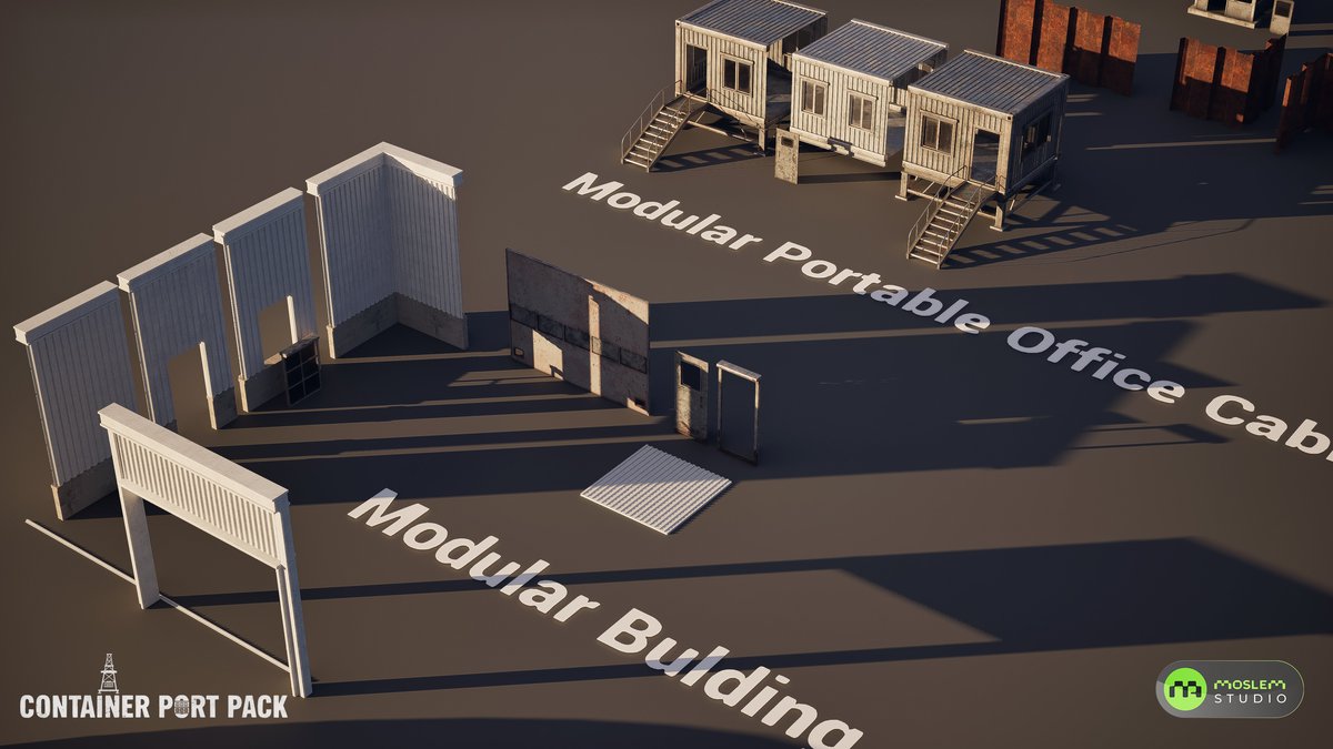Realistic Modular Container Port Environment