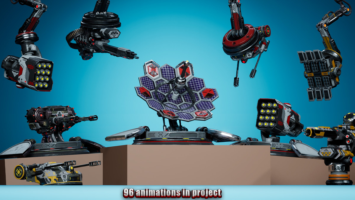 Sci-Fi Turrets pack 1