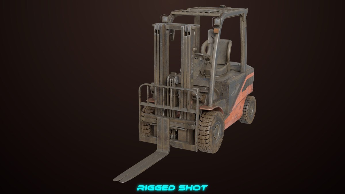 Dusty Forklift Trucks URP HDRP Textures