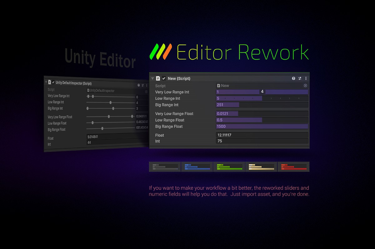 Editor Rework — Numeric fields and sliders