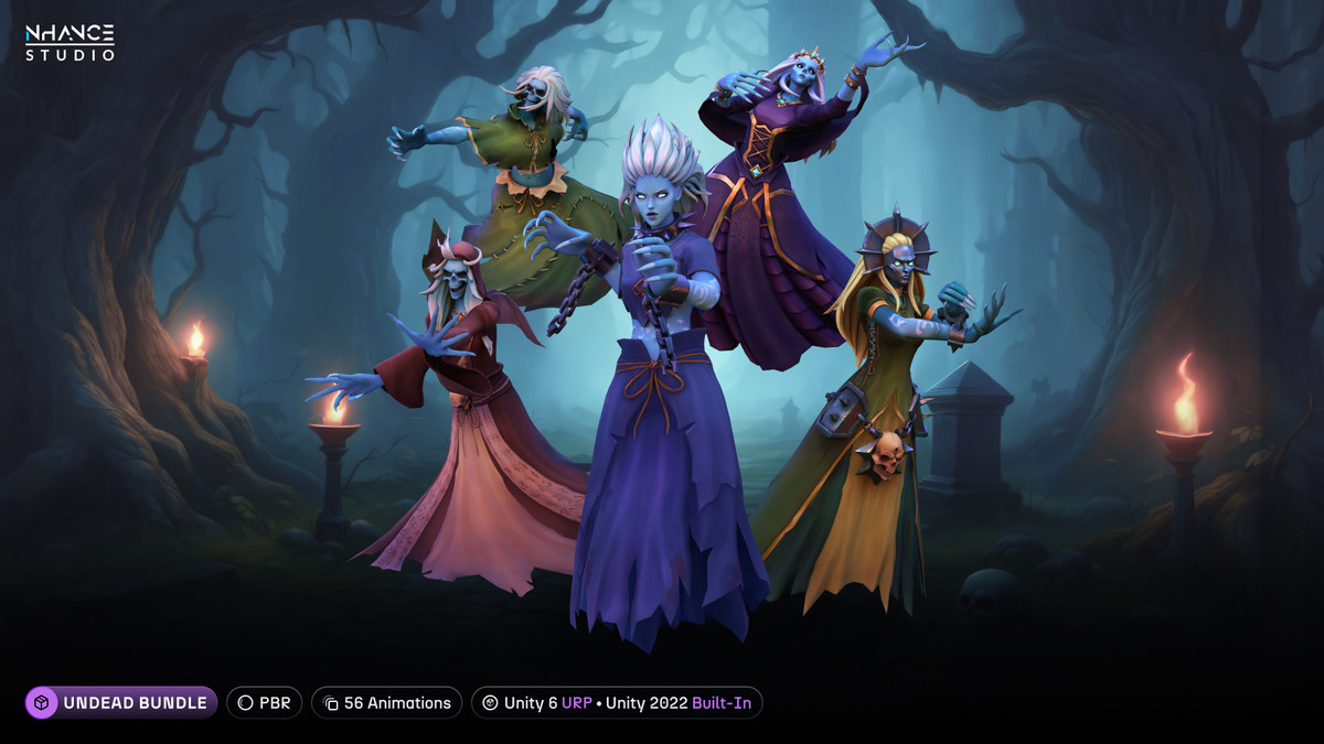 Stylized Fantasy Undead Characters Bundle