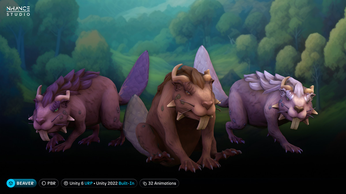 Beavers Unity Stylized Beaver Animal
