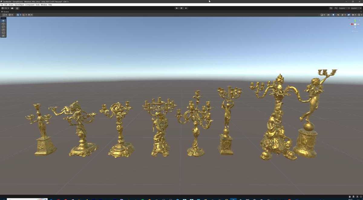 Ornate Candles, CandleHolders, and Wax Sculptures - 133 Models Set