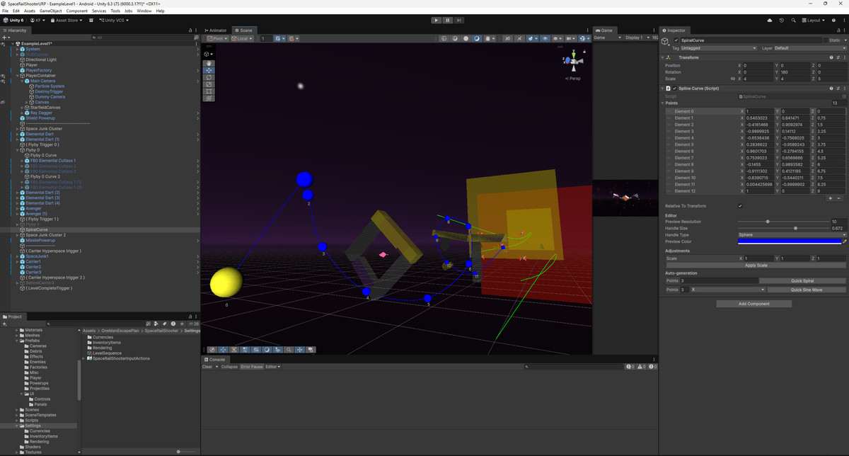 Retro Space Rail Shooter URP