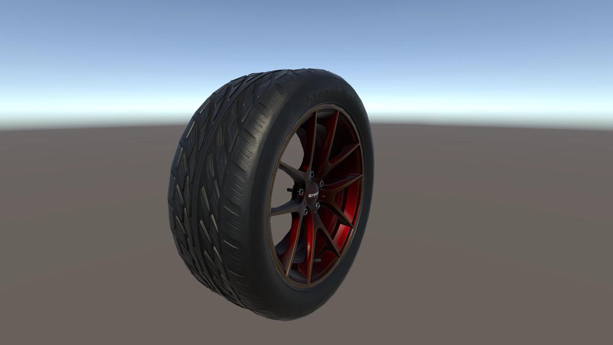 Kryxen Wheel V1 - Candy_Red - Game Ready
