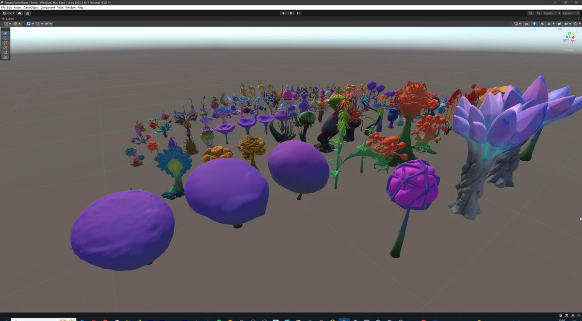 Fantasy Funny Stylized Magical Flora Plants - Low Poly Pack (118 3d models)