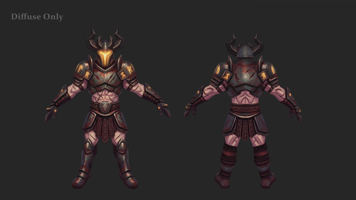 Stylized Infernal Warrior - Humanoid Low Poly
