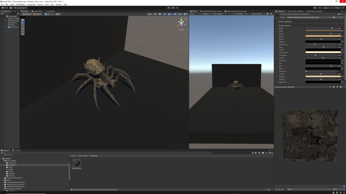 Bone Spider - Customizable Horror Monster