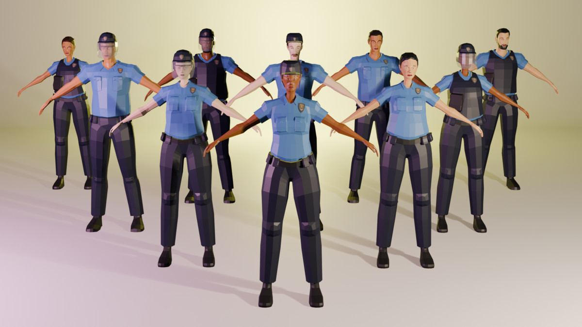 Low poly Characters - Modern theme