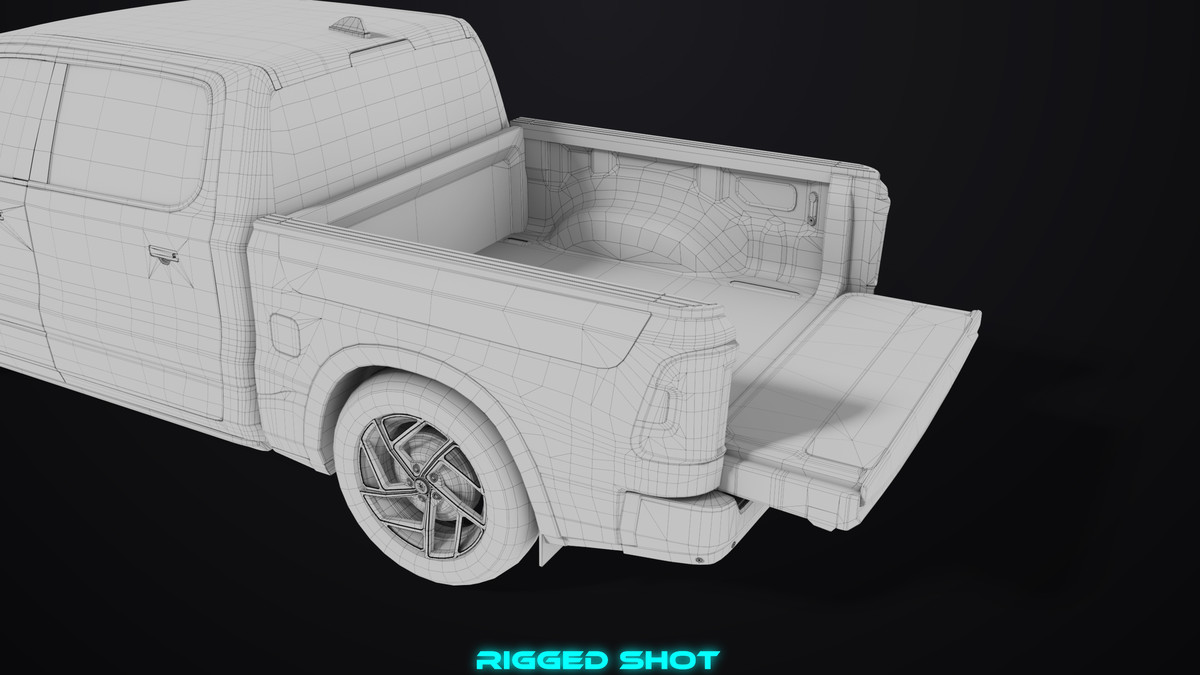 Pickup Truck 03 Grey and White URP HDRP Textures