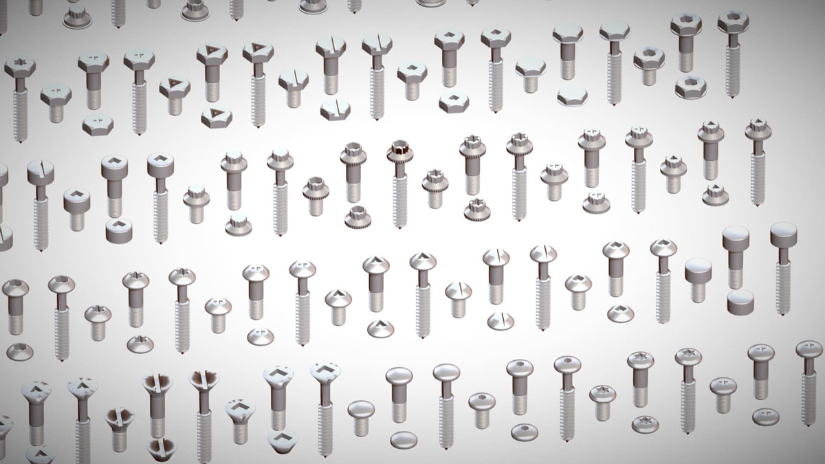 308 Bolt Screw & Head Pack - Low Poly Realistic Kitbash - Industrial Props Set